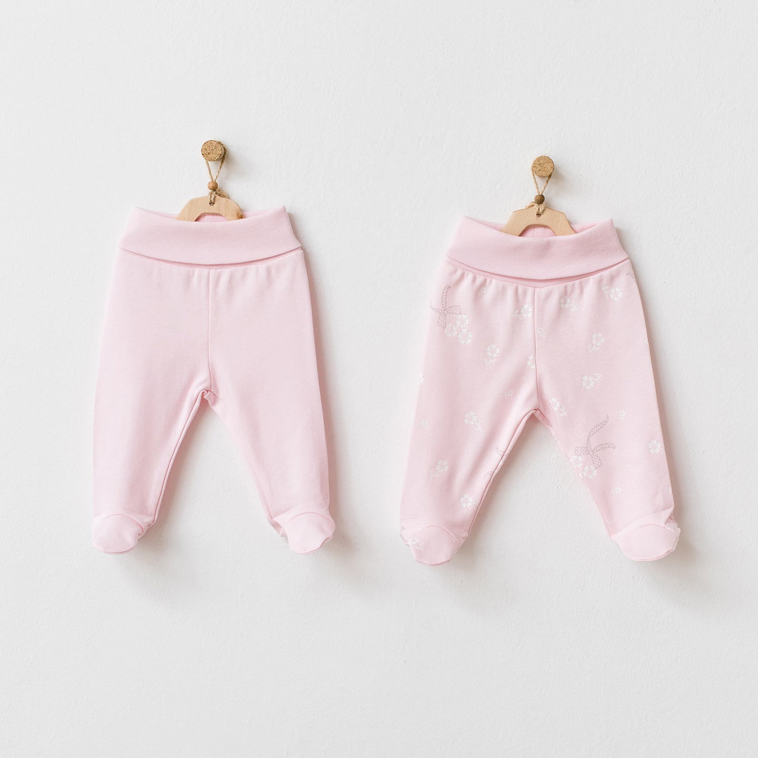 Andywawa Milly Ballet Patikli 2'li Bebek Pantolonu AC21818 Pembe