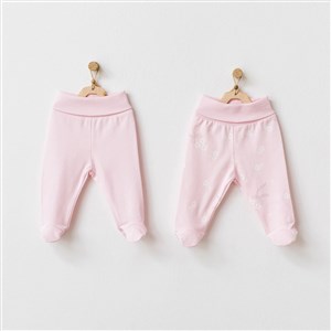 Andywawa Milly Ballet Patikli 2'li Bebek Pantolonu AC21818 Pembe