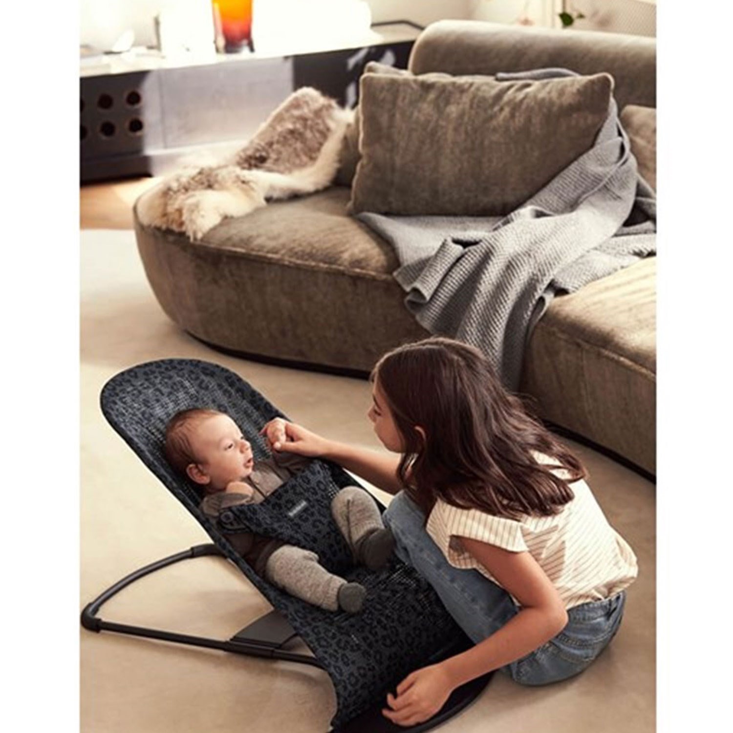BabyBjörn Bliss Ana Kucağı Mesh Anthracite Leopard