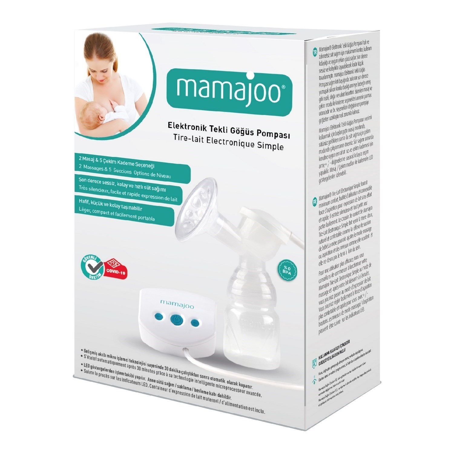 Mamajoo Elektronik Tekli Göğüs Pompası MMJ4401 