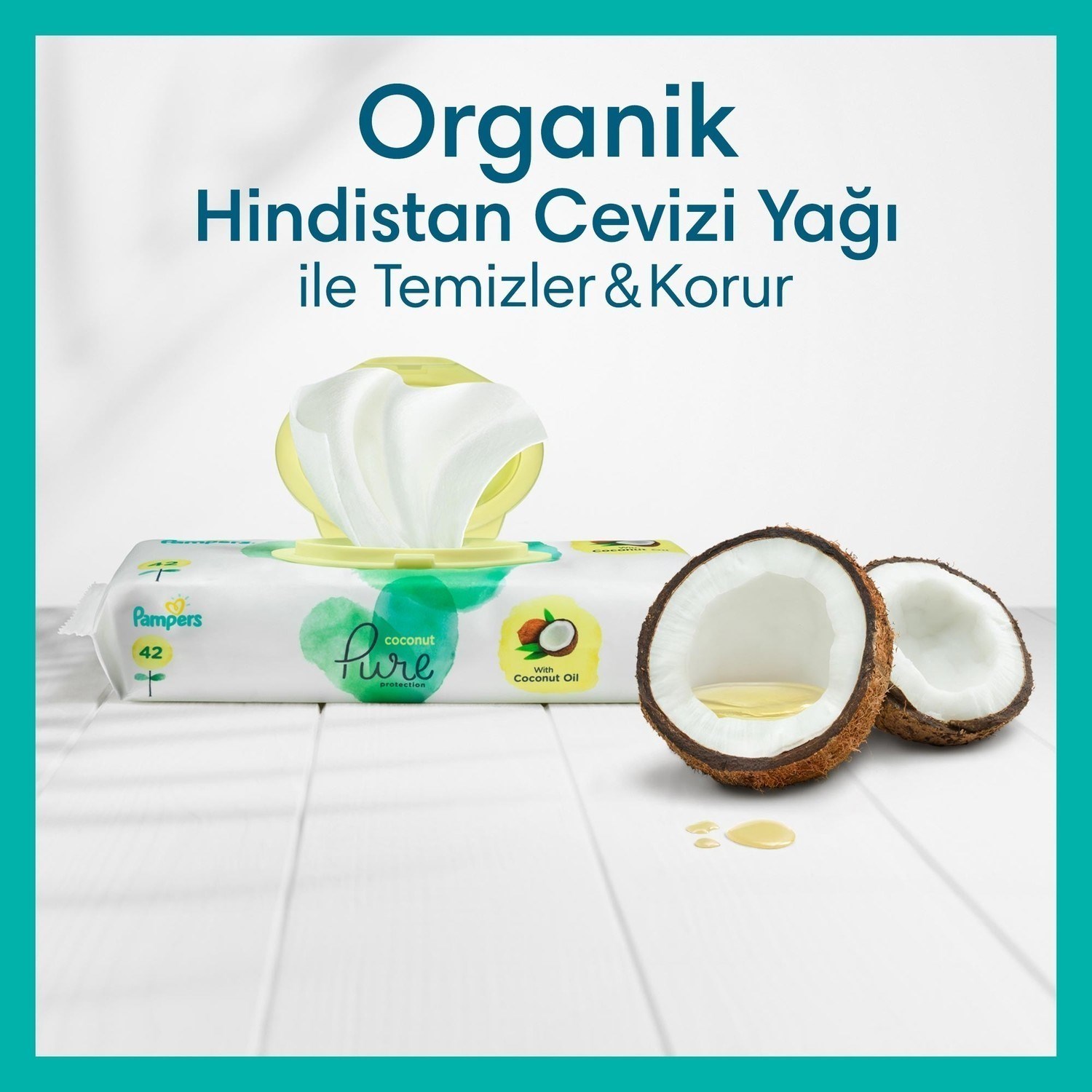 Prima Pampers Coconut Pure Islak Havlu 9x42'li 378 Yaprak 