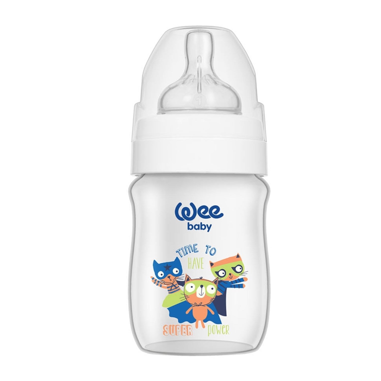 Wee Baby Klasik Plus Geniş Ağızlı PP Biberon 150 Ml 135 Beyaz