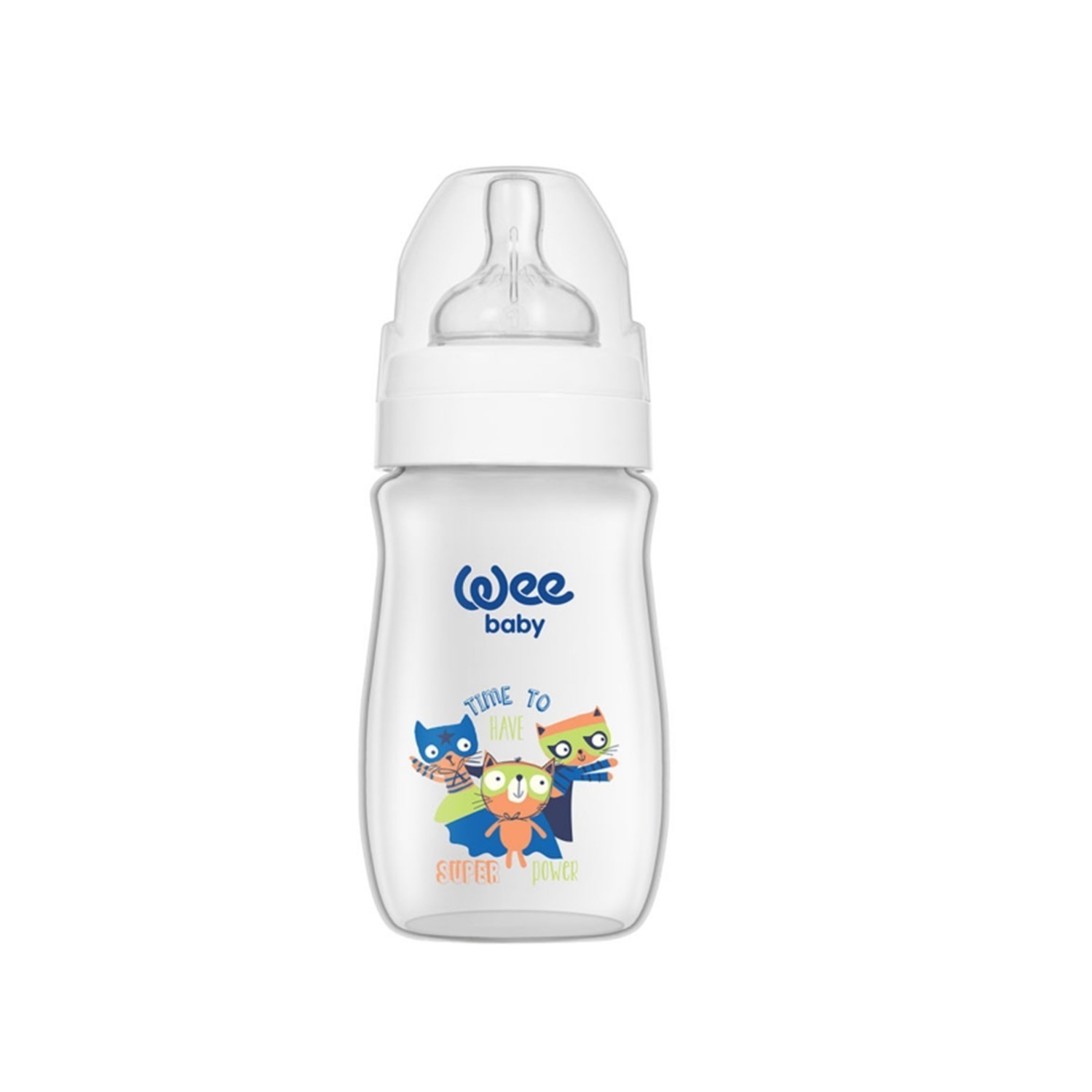 Wee Baby Klasik Plus Geniş Ağızlı PP Biberon 150 Ml 135 Gri