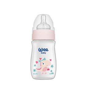 Wee Baby Klasik Plus Geniş Ağızlı PP Biberon 250 Ml 136 Açık Pembe