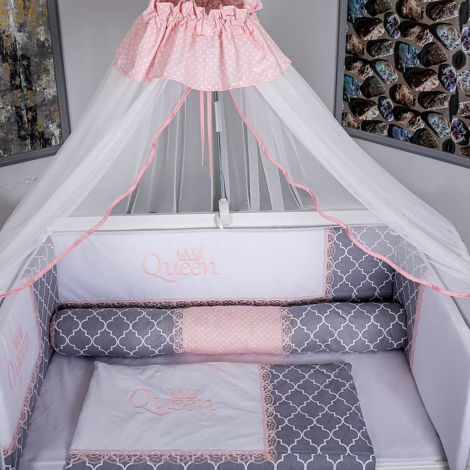 Mini Baby Queen Uyku Seti 75x130 cm Pembe