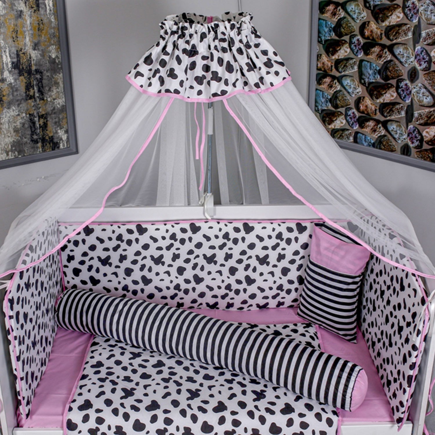 Mini Baby Dalmaçya Uyku Seti 75x130 cm Pembe