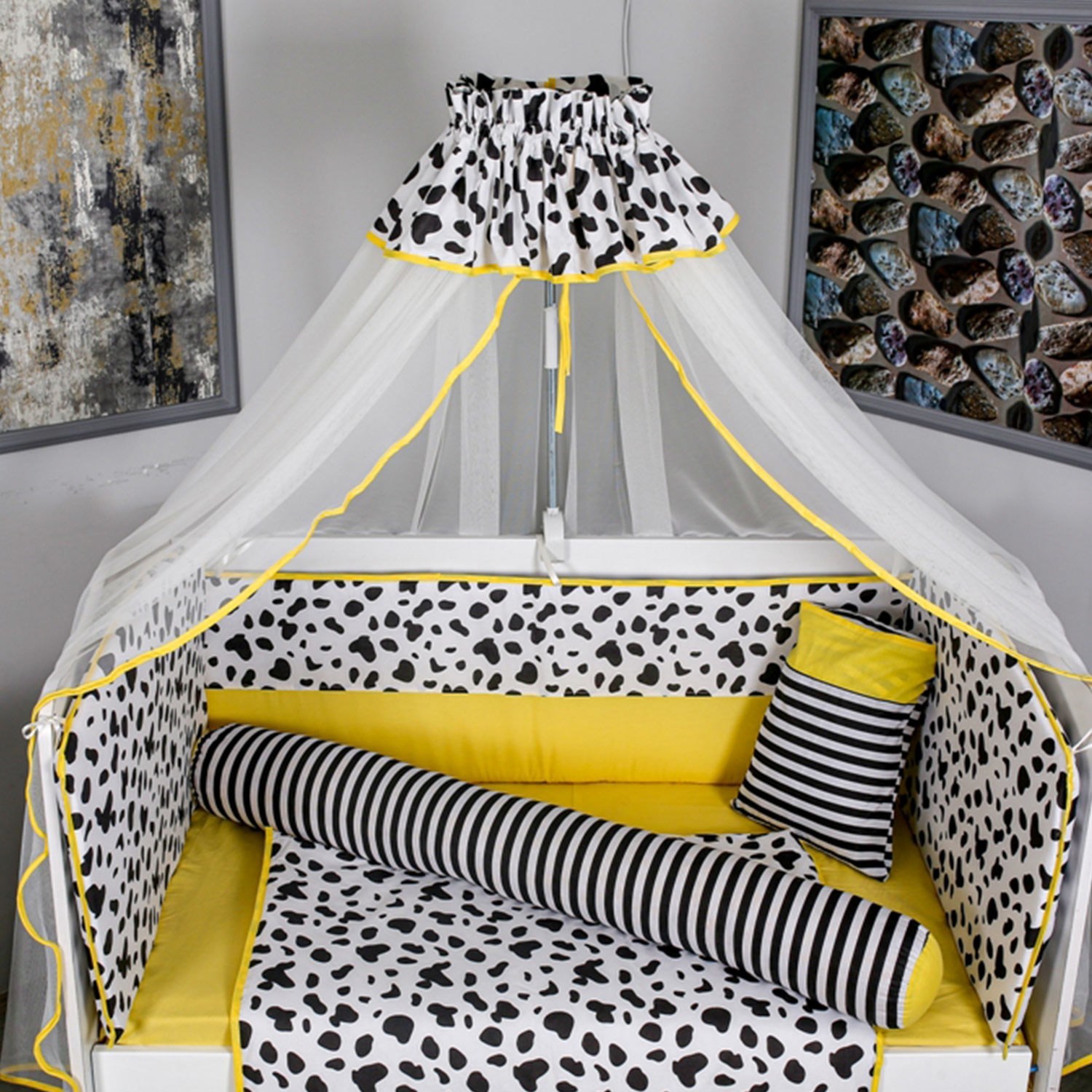 Mini Baby Dalmaçya Uyku Seti 75x130 cm Sarı