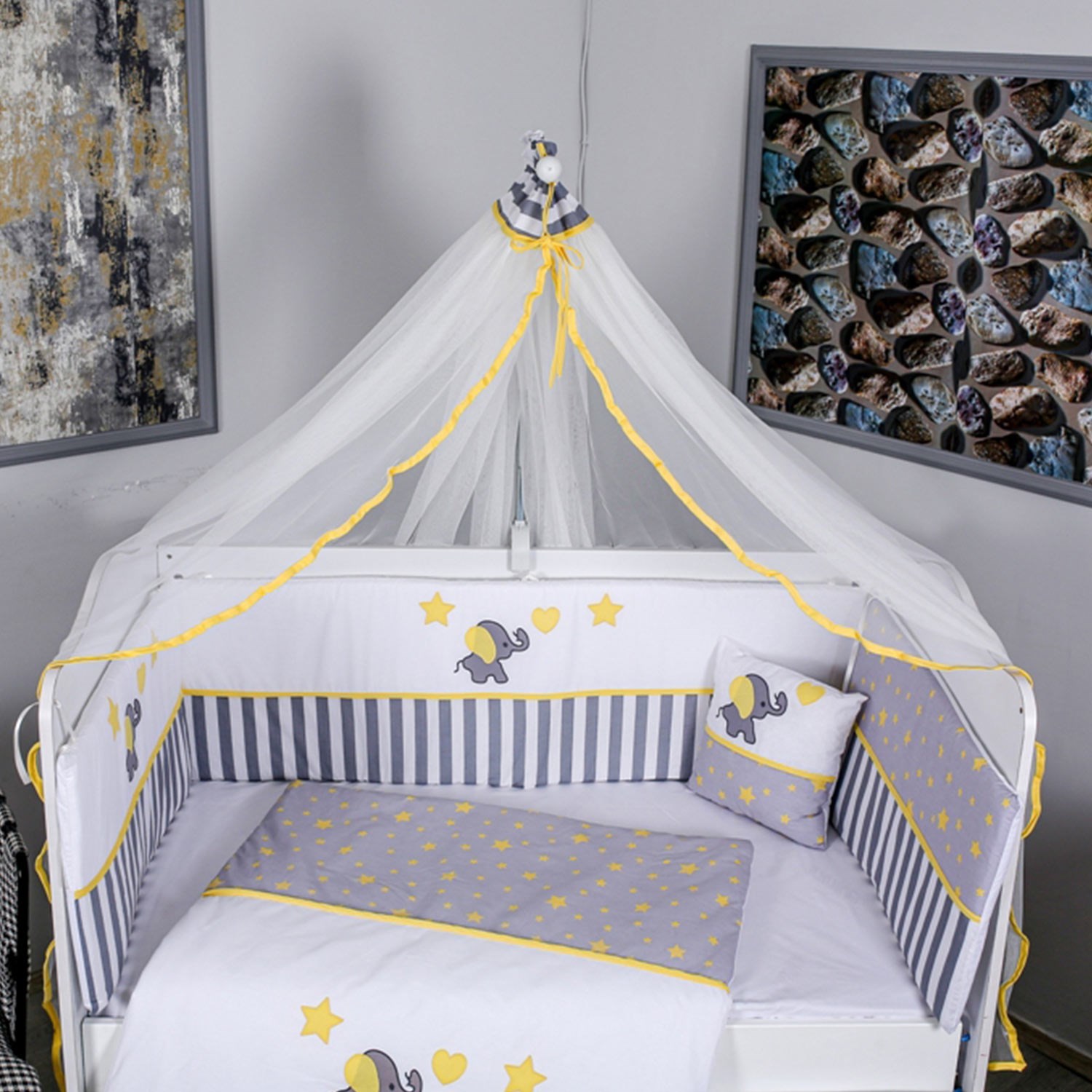 Mini Baby Aqua Uyku Seti 75x130 cm Sarı