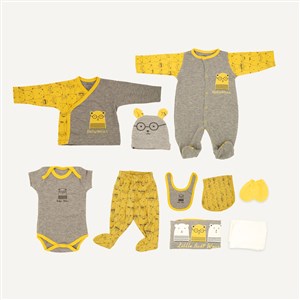 Bebitof Bear Brother 10'lu Bebek Hastane Çıkış Seti 15001 Gri