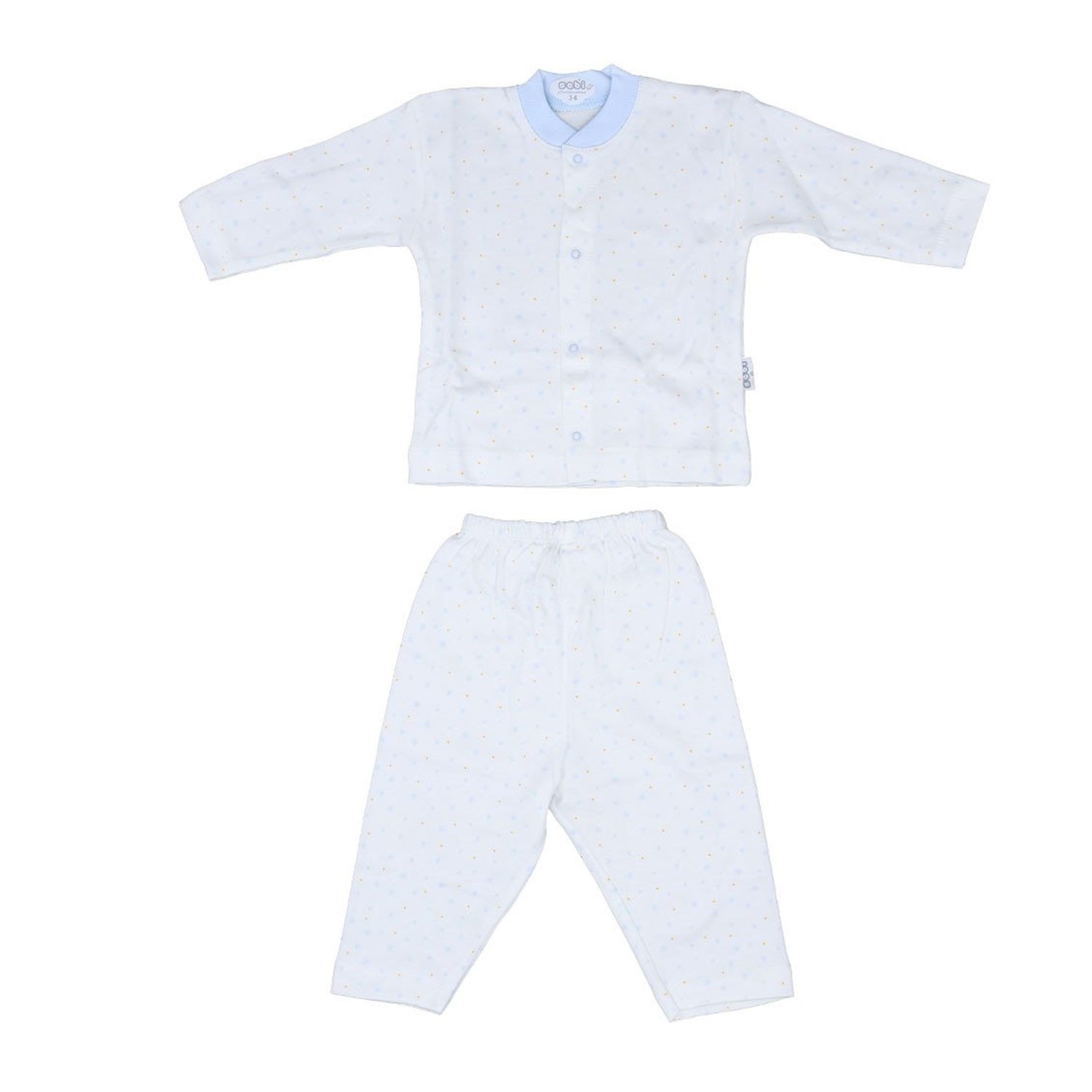 Sebi Kartaneli Bebek Pijama Takımı 2318 Beyaz-Mavi