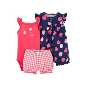 Carter's Layette Bebek 3'lü Tulum Set 1K490210 Çok Renkli