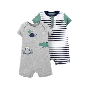 Carter's Layette Bebek 2'li Romper Tulum 1K489610 Çok Renkli