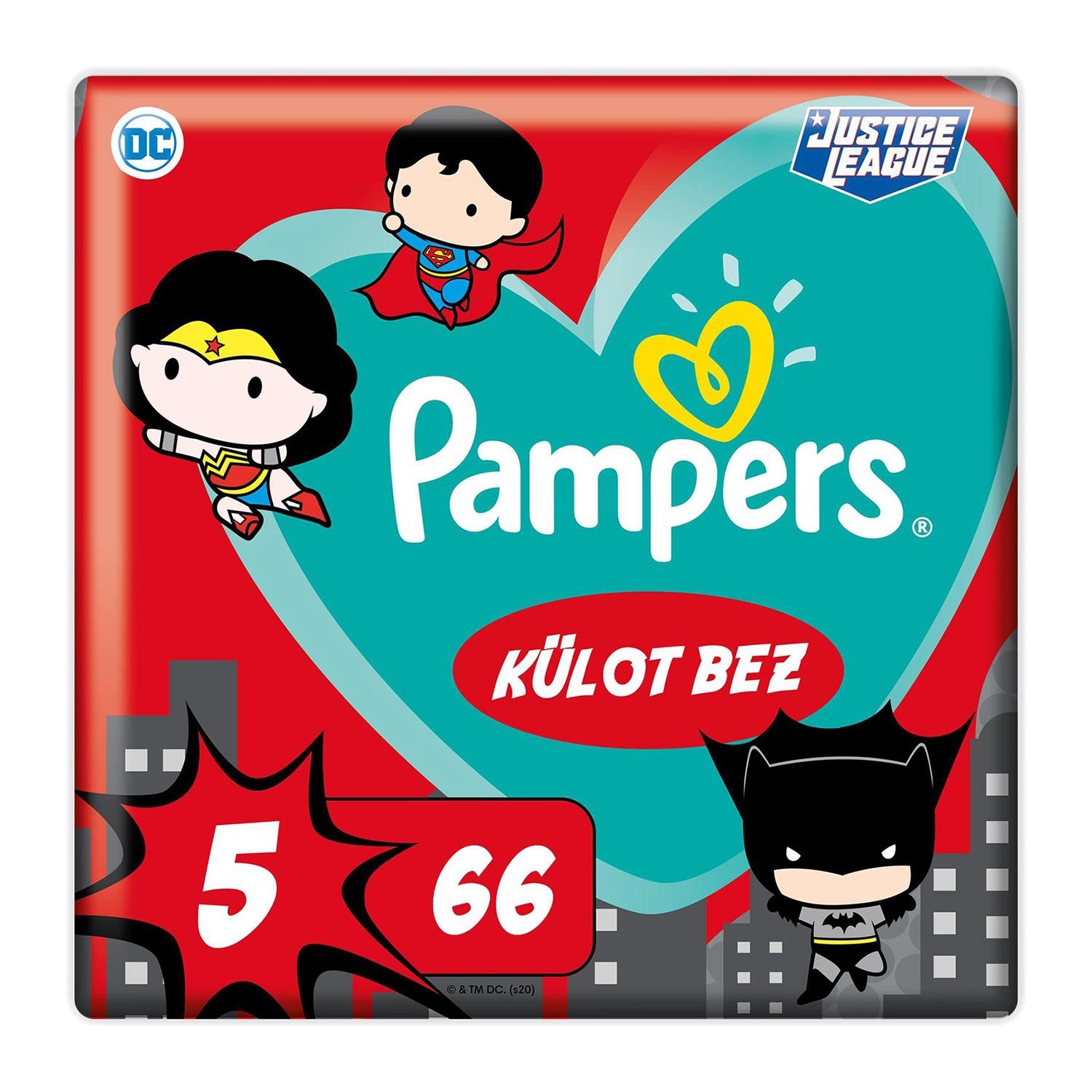 Prima Külot Bebek Bezi Süper Kahraman 5 Beden 66'lı 12-17 Kg 