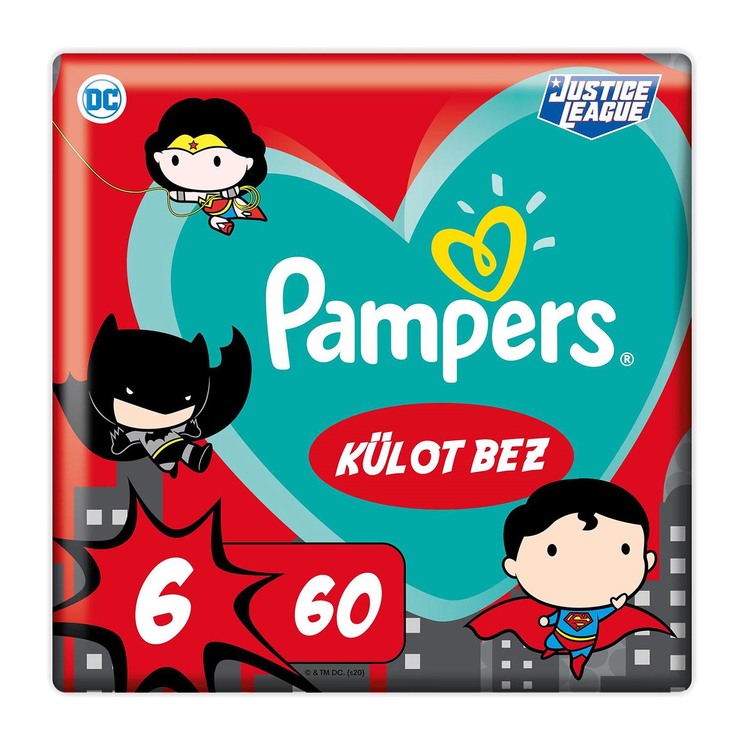 Prima Külot Bebek Bezi Süper Kahraman 6 Beden 60'lı 15+ Kg 