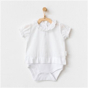 Andywawa Bebek T-Shirt Body AC21641 Beyaz