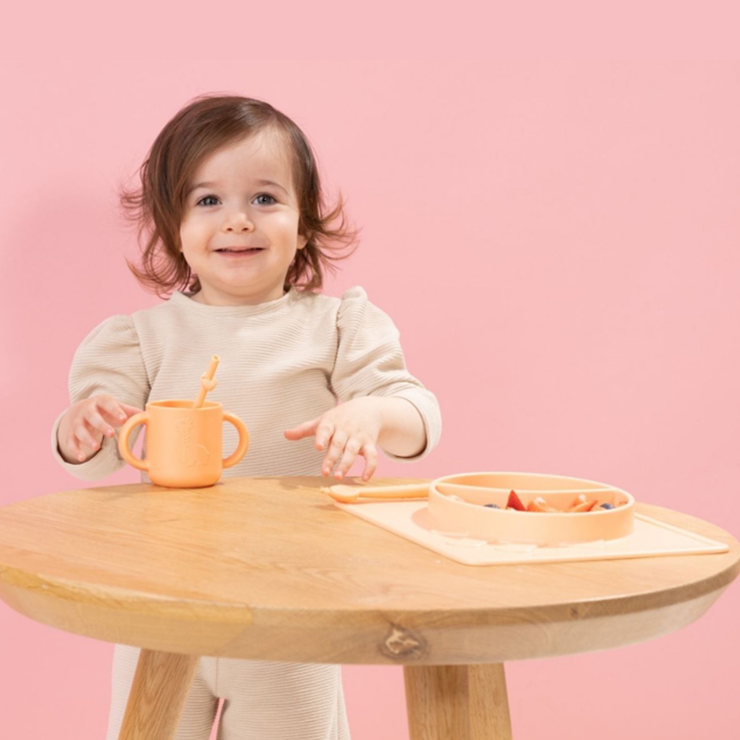 Wee Baby Prime Silikon Kulplu Bardak T0000926 Turuncu