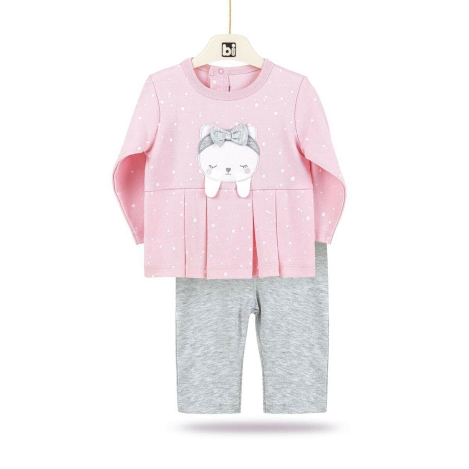 Bibaby Cute Cat Bebek İkili Takım 59628 Pembe