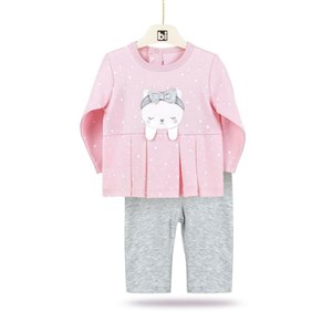 Bibaby Cute Cat Bebek İkili Takım 59628 Pembe