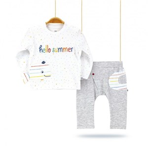 Bibaby Hello Summer 2'li Bebek Takımı 59642 Gri