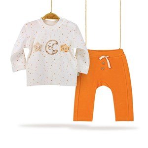 Bibaby Biorganic Star Smile Bebek İkili Takım 59644 Turuncu