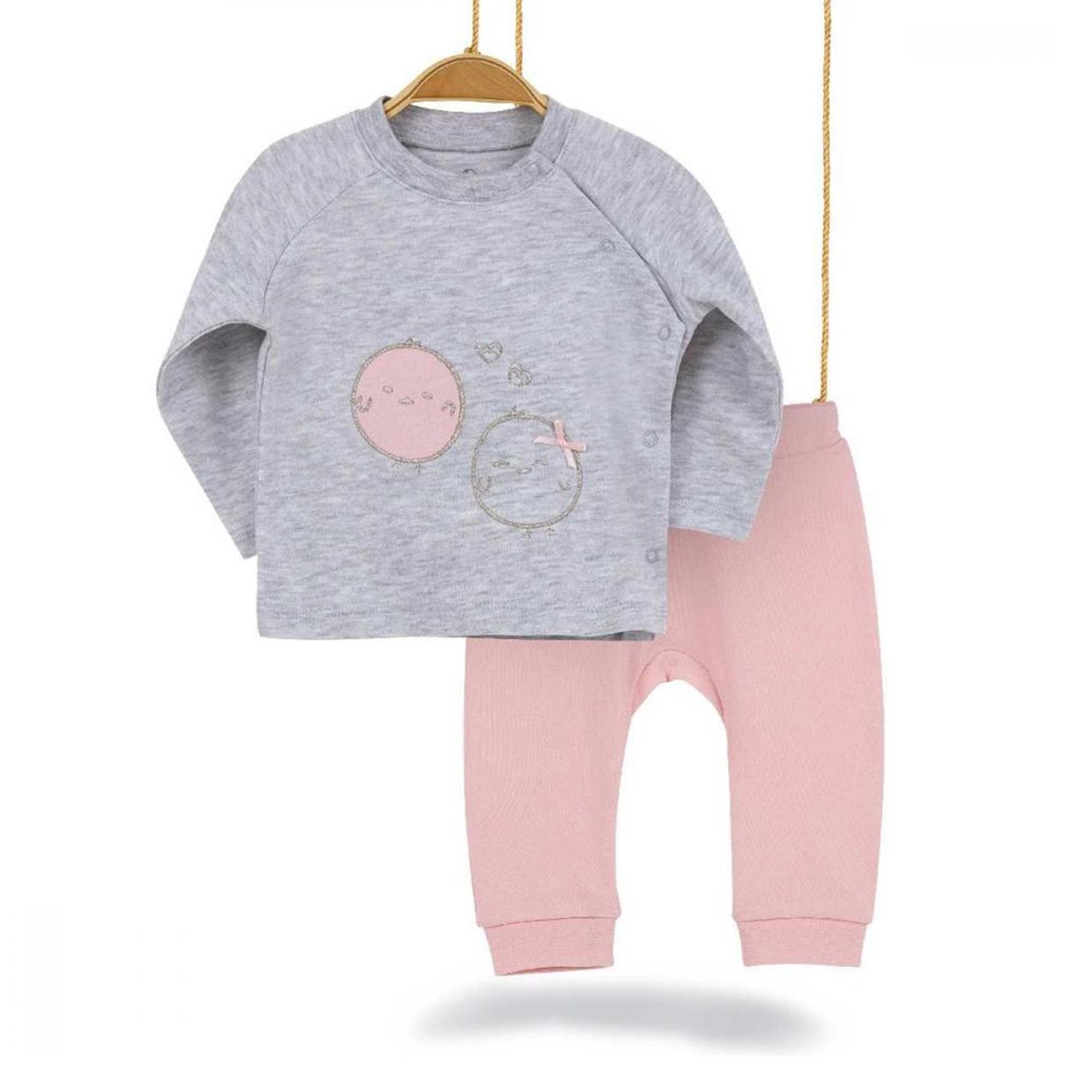 Bibaby Bimini Happy Birdie Bebek İkili Takım 59646 Pembe