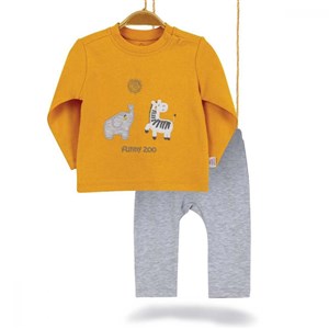 Bibaby Bimini Funny Zoo Bebek İkili Takım 59647 Hardal
