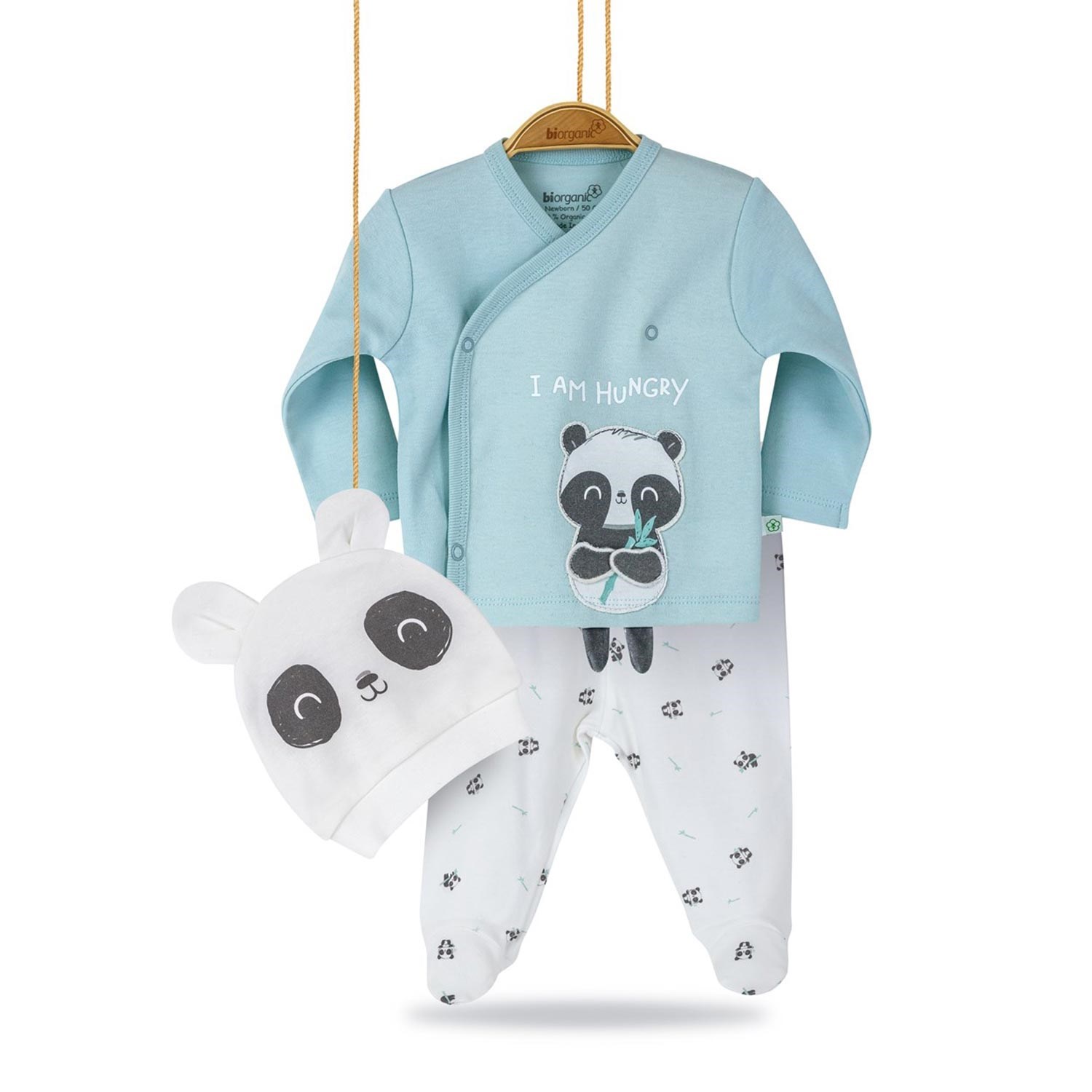 Bibaby Biorganic Clever Boy Bebek 3'lü Zıbın Set 73220 Nil