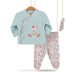 Bibaby Sweet Bear Bebek 3'lü Zıbın Set 73226 Nil