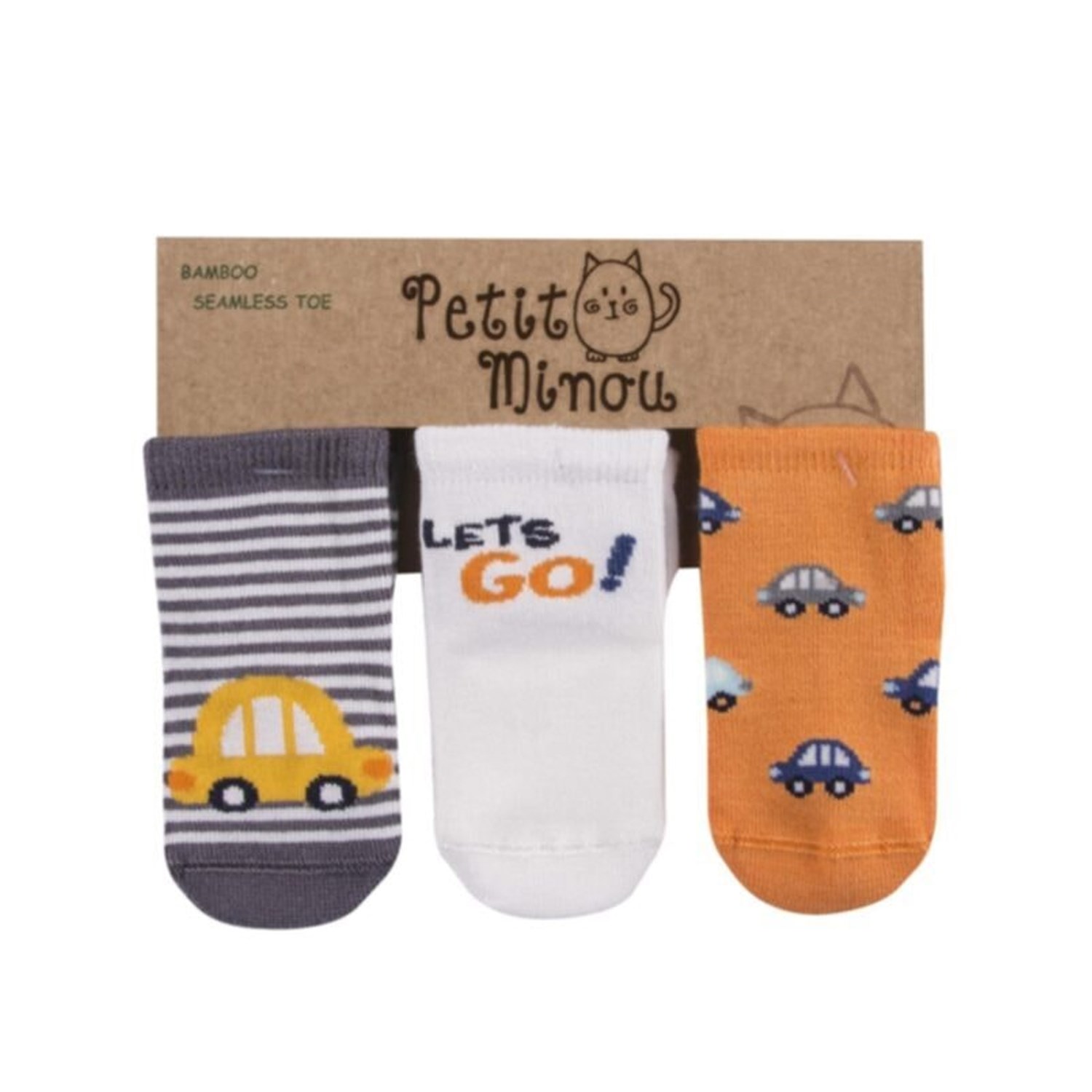 Petit Minou 3'lü Car Soket Bebek Çorabı 2116 Çok Renkli