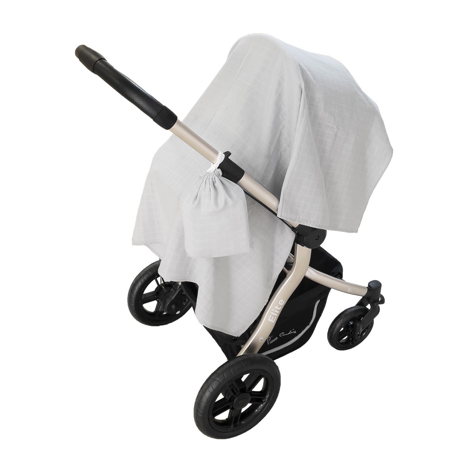 Mynest Çok Amaçlı Müslin Bebek Battaniyesi 115x115 Cm Açık Gri
