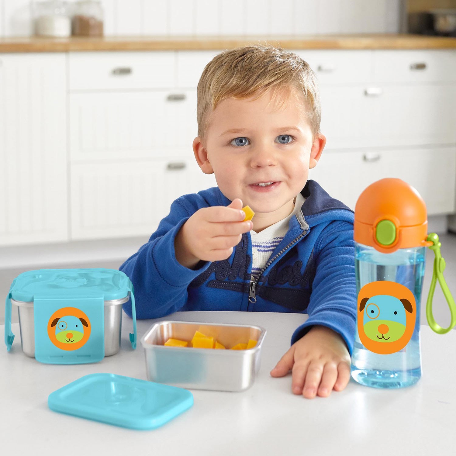 Skip Hop Zoo Beslenme Kutusu 252727 Gri-Mavi