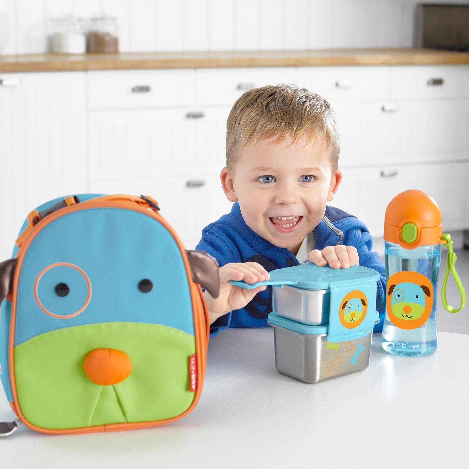 Skip Hop Zoo Beslenme Kutusu 252727 Gri-Mavi