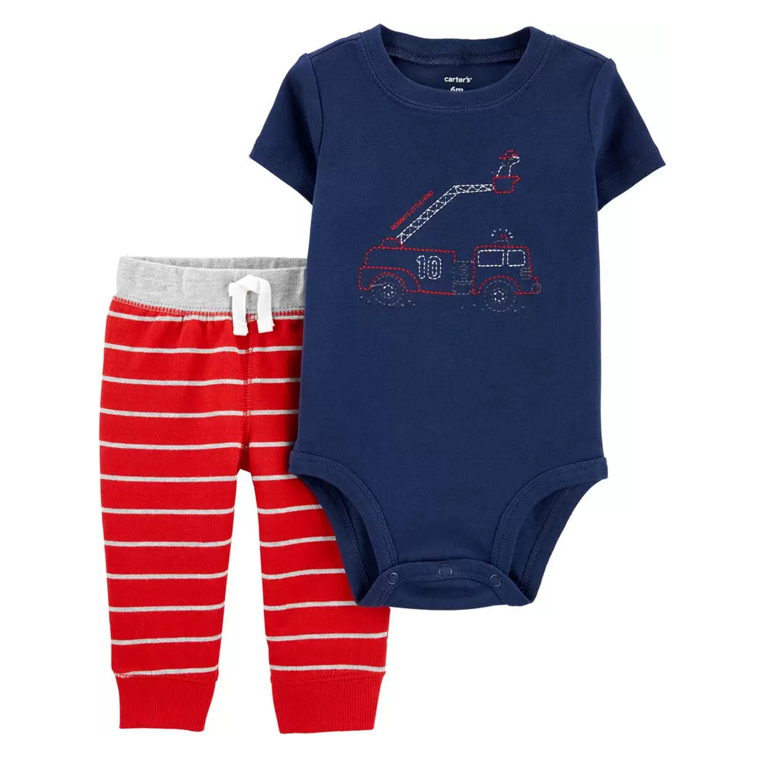 Carter's İtfaiye Kamyonu 2'li Bebek Takımı 1I503710 Lacivert-Kırmızı