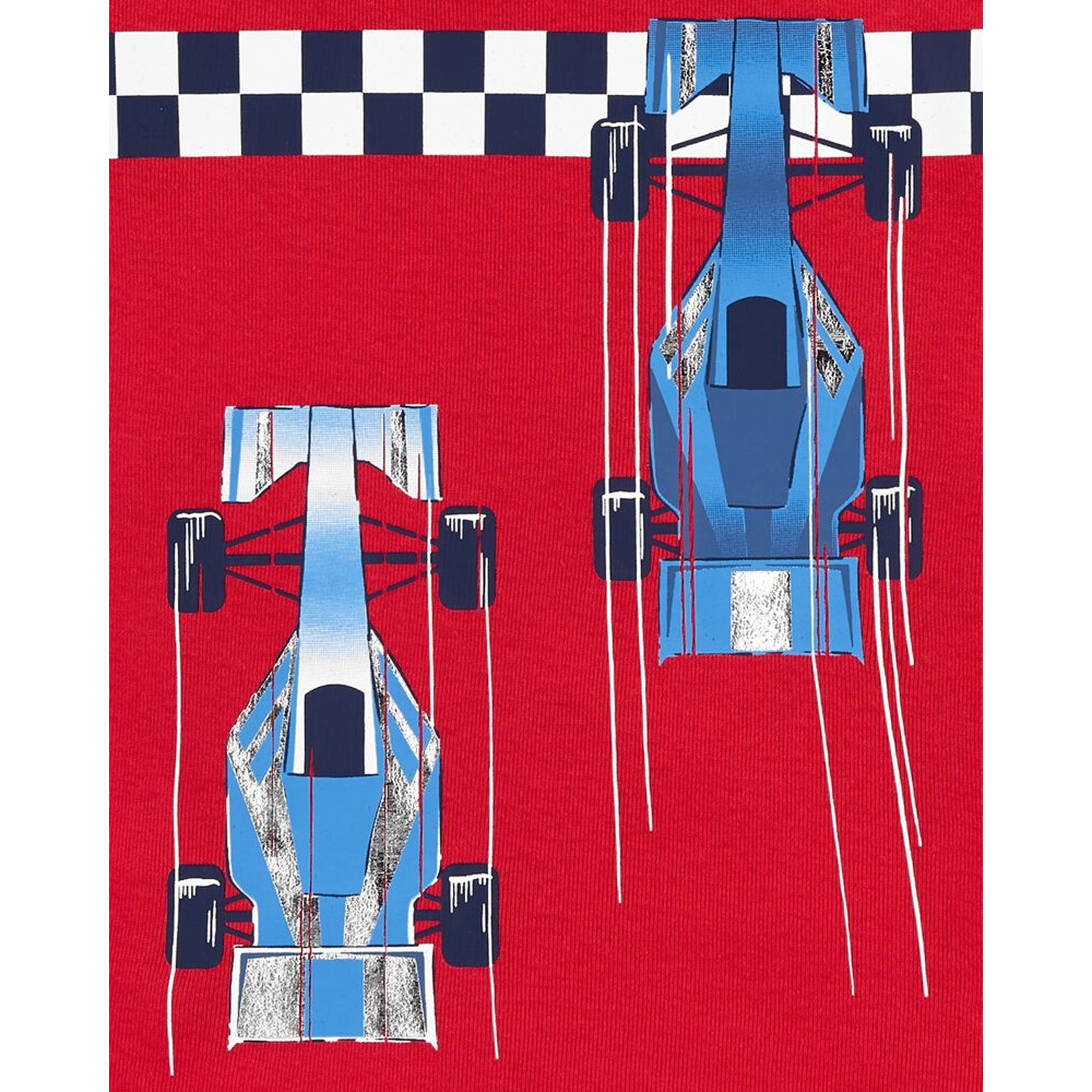 Carter's Araba Desenli 4'lü Bebek Pijama Takımı 1I555210 Kırmızı-Beyaz