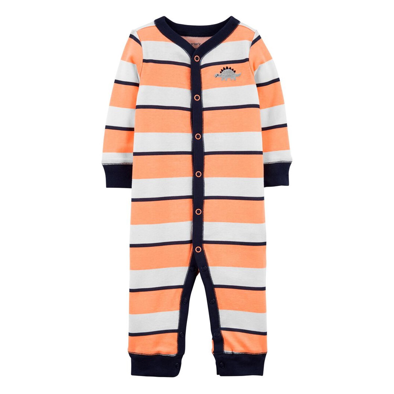 Carter's Çizgili Bebek Tulumu 1L724510 Turuncu