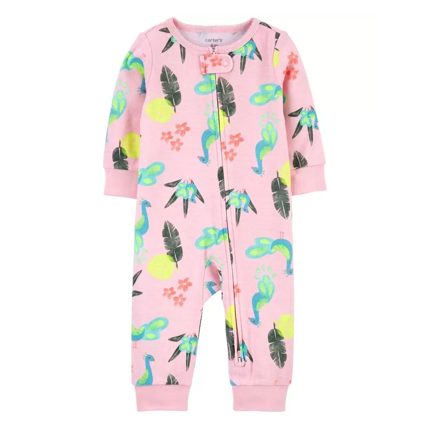 Carter's Tavus Kuşu Desenli Bebek Tulumu 1L725810 Pembe