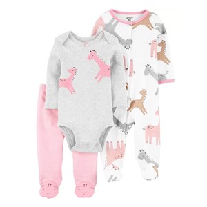 Carter's Layette 3'lü Kız Bebek Takımı 1L760910 Çok Renkli