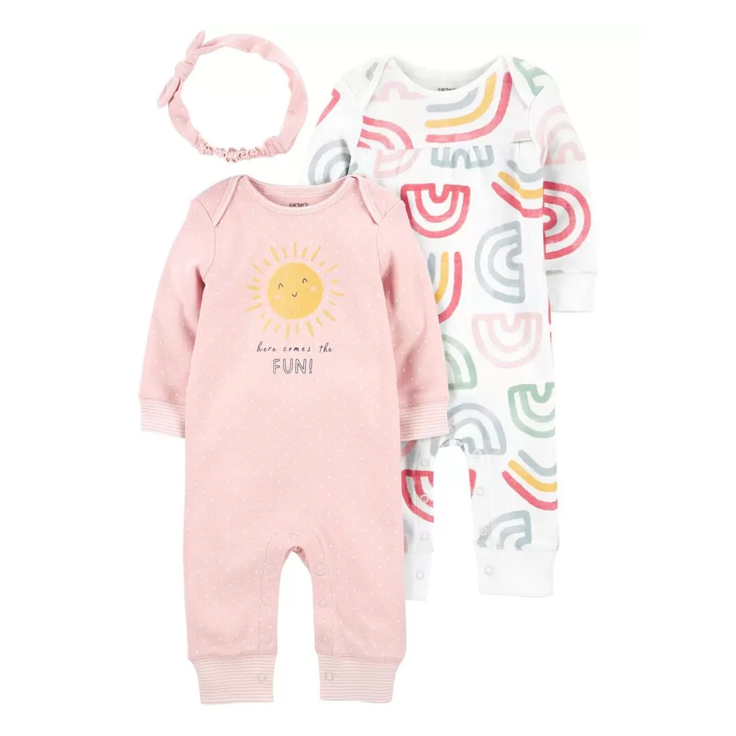 Carter's Layette 3'lü Kız Bebek Tulum Takımı 1L761210 Çok Renkli