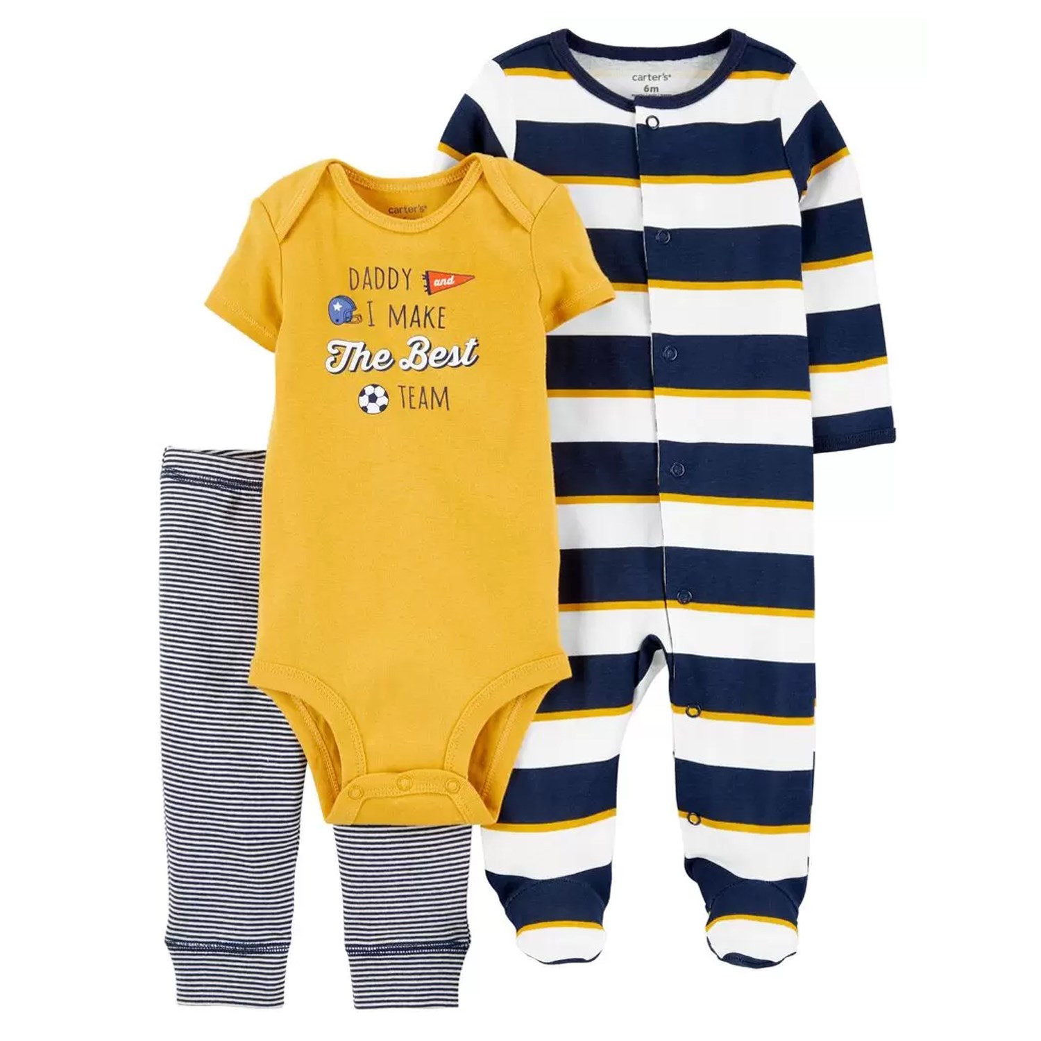 Carter's Layette 3'lü Erkek Bebek Takımı 1L761510 Çok Renkli