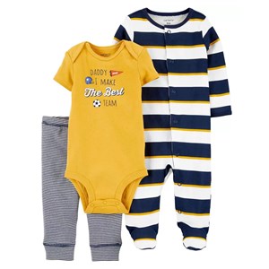 Carter's Layette 3'lü Erkek Bebek Takımı 1L761510 Çok Renkli