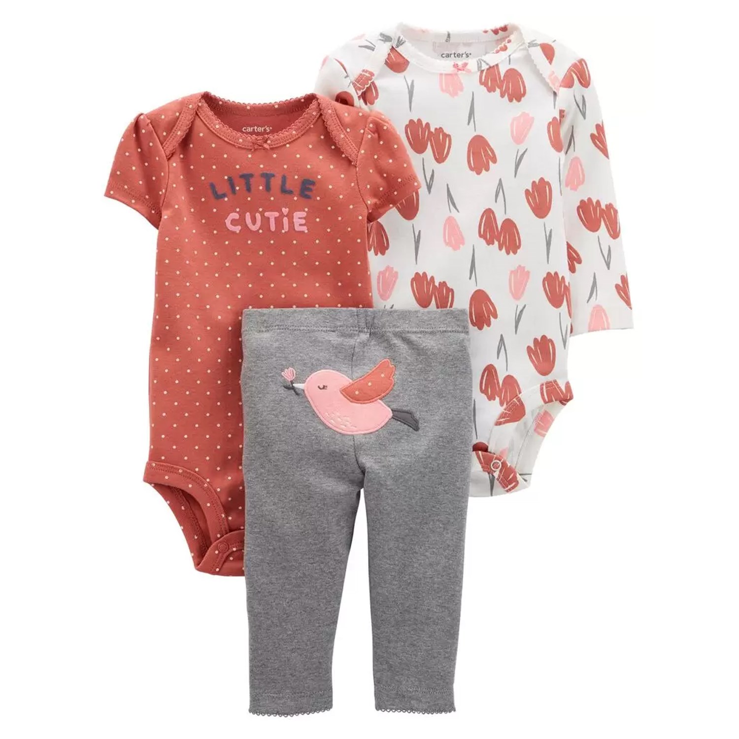 Carter's Layette 3'lü Kız Bebek Takımı 1L762710 Çok Renkli