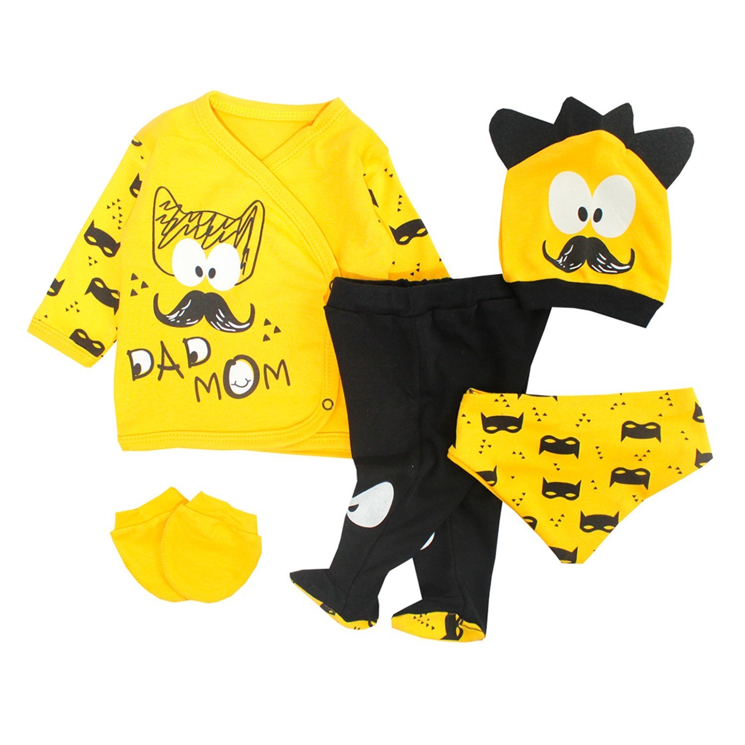 Mini Zey Dad Mom 5'li Bebek Takımı 5554 Turuncu