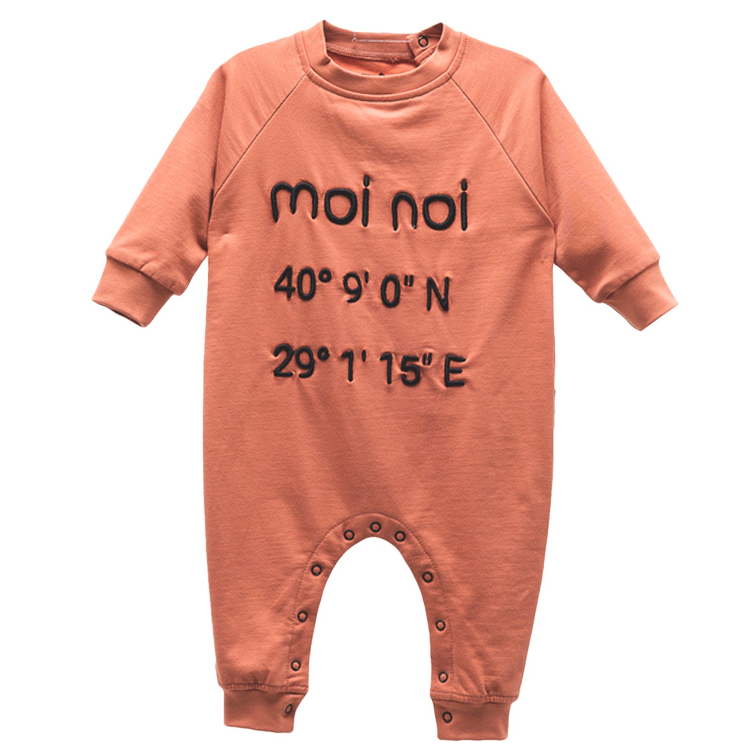 Moi Noi Nakışlı Bebek Tulumu 1068 Kiremit