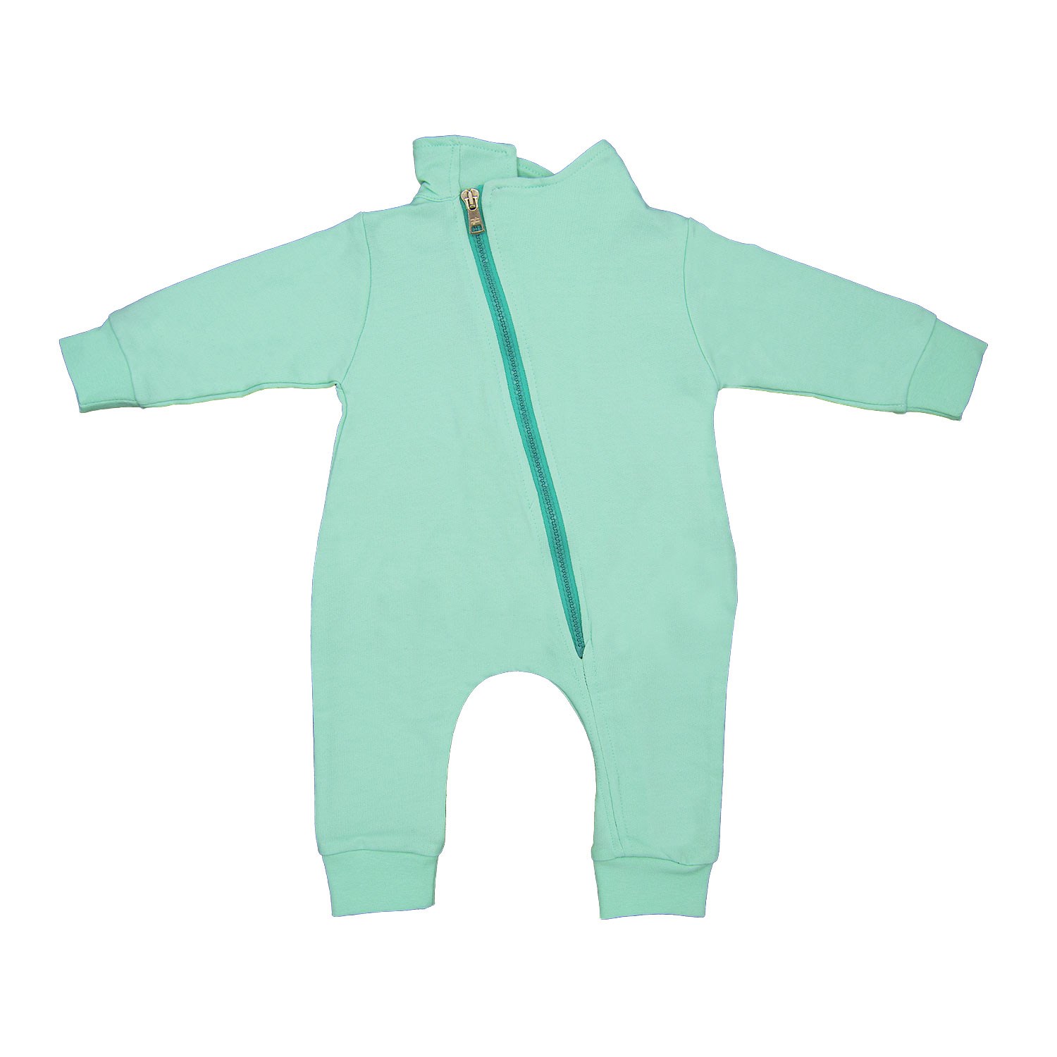Moi Noi Uzun Kollu Fermuarlı Bebek Tulumu 10591 Mint