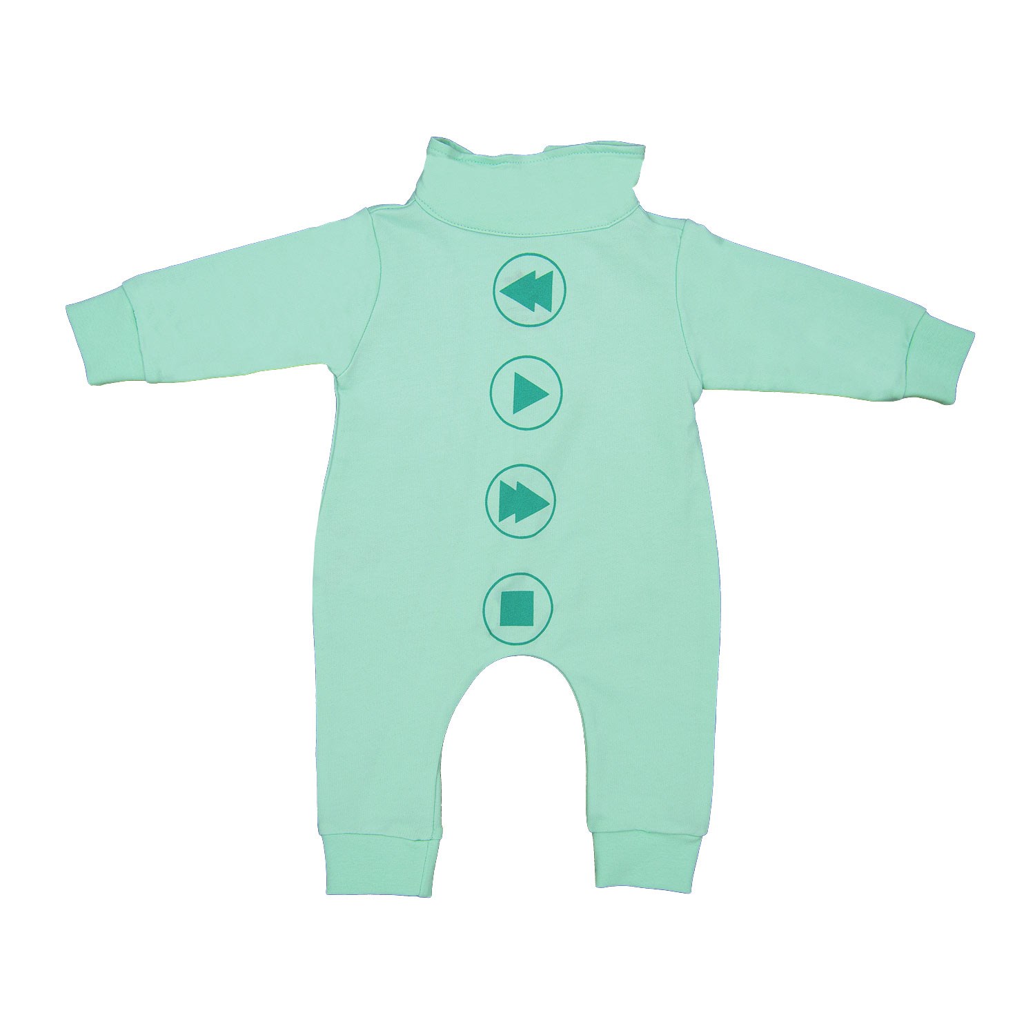 Moi Noi Uzun Kollu Fermuarlı Bebek Tulumu 10591 Mint