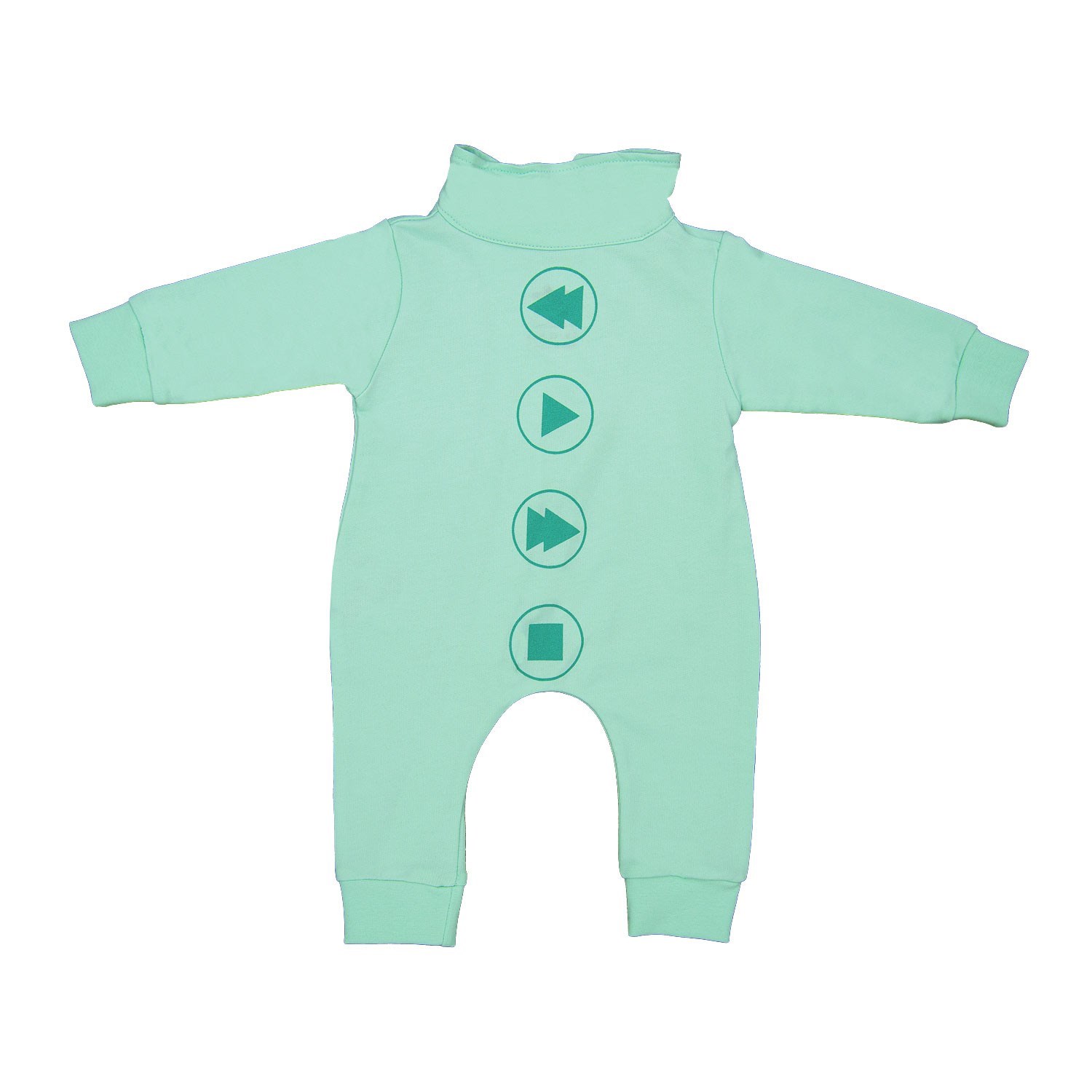 Moi Noi Uzun Kollu Fermuarlı Bebek Tulumu 10592 Mint