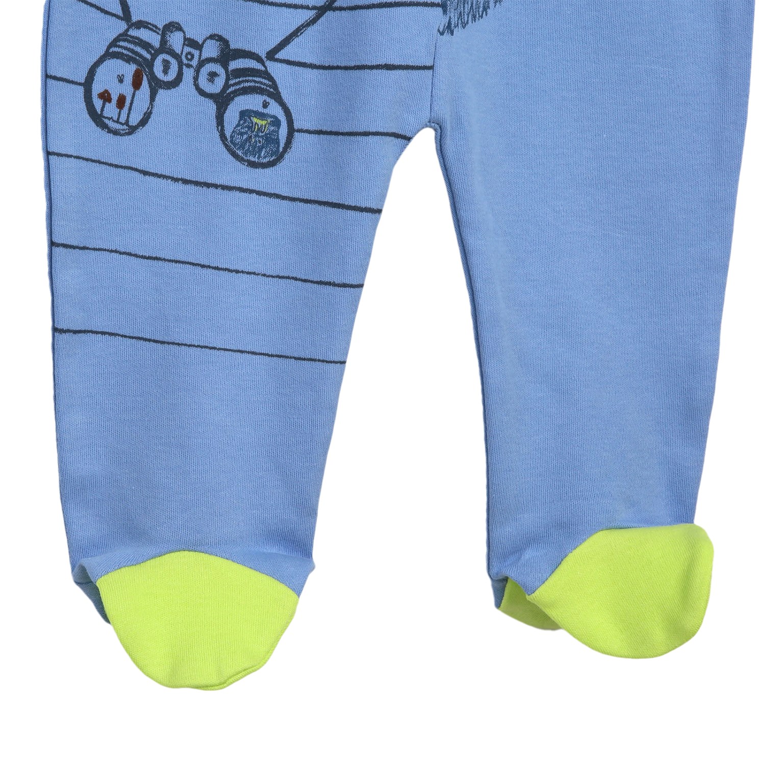 Mymio Sevimli Ayıcık Patikli Bebek Pantolonu 3050 Mavi