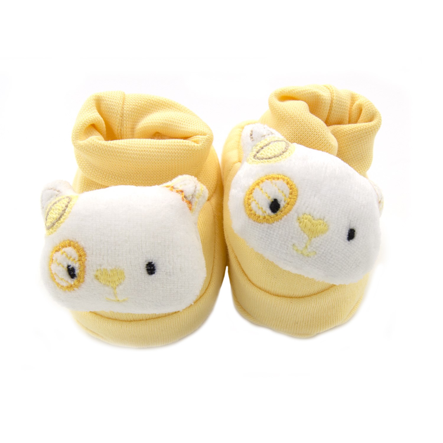 Mini Damla Düz Penye Bebek Çarık Çorap 42088 Sarı