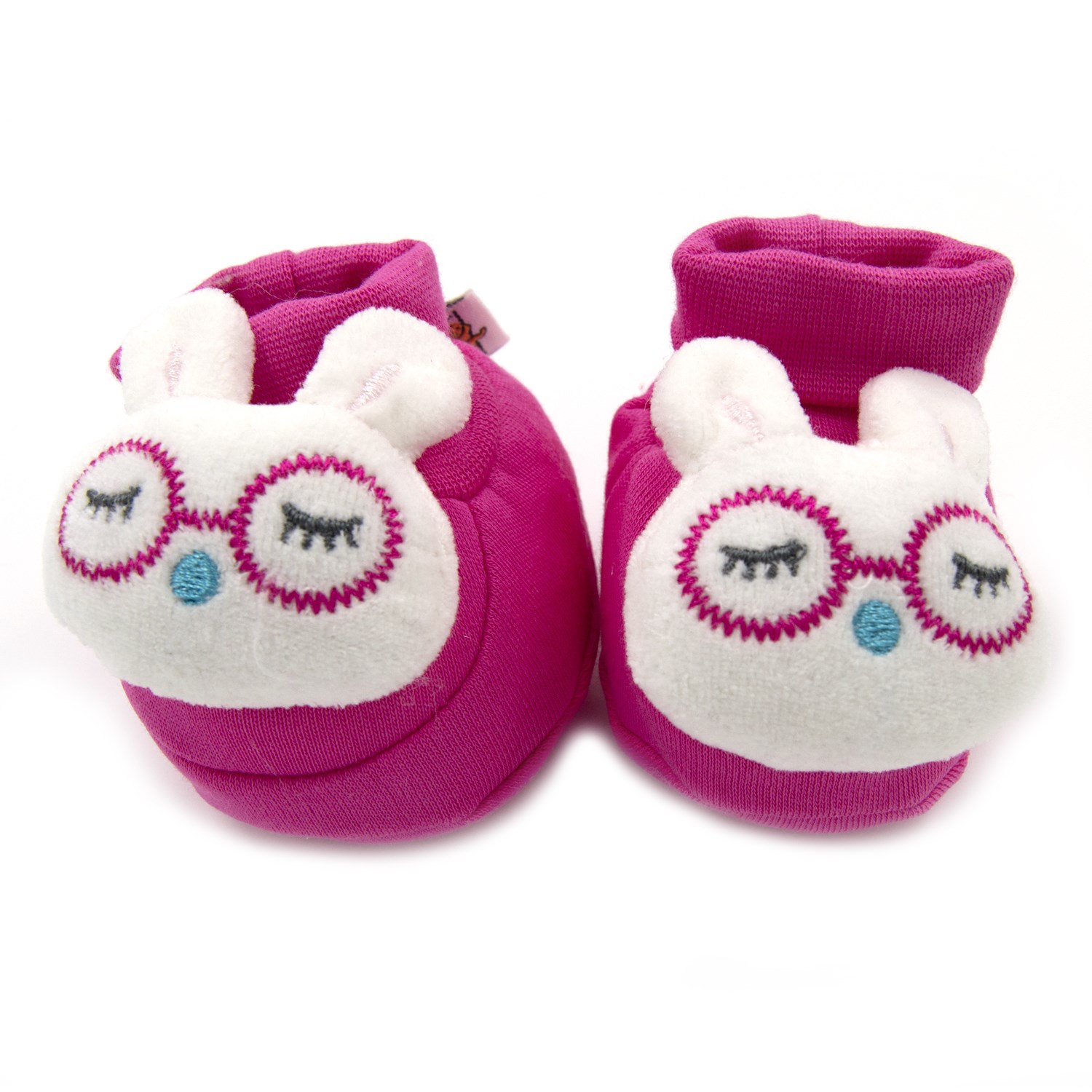 Mini Damla Düz Penye Bebek Çarık Çorap 42088 Fuşya