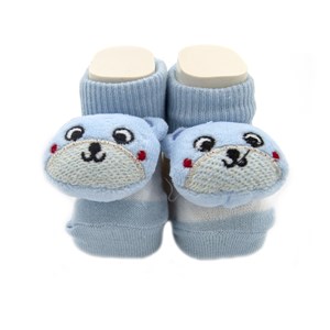 Mini Damla Oyuncaklı Bebek Çorabı 42425 Mavi